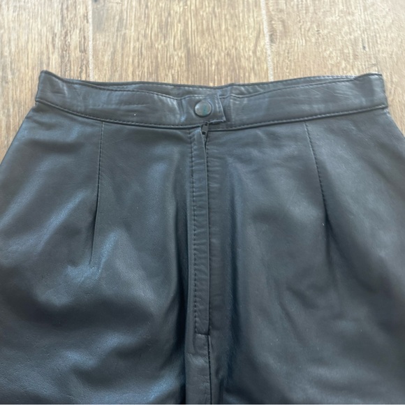Trade Secret Authentic Black Leather Pencil Skirt - Picture 4 of 6